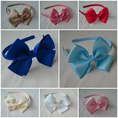 4" Hair Bow Alice Band New Hair Headband Girls/Ladies - Image 1 of 2