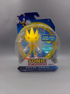2022 Jakks Sonic the Hedgehog 4" SUPER SONIC Action Figure Blue Emerald - Picture 1 of 8