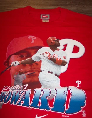 PHILADELPHIA PHILLIES RYAN HOWARD #6 MLB BASEBALL T-Shirt MENS YOUTH SMALL NEW - Image 1 of 4