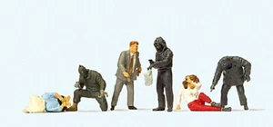 PREISER HO 1: 87 / 10588 PERSONNAGES SCENE DE VOL - Foto 1 di 3