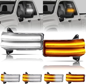 LED Sequential Amber Side Mirror Marker Turn Signals White Parking Cargo Lights - Picture 1 of 7