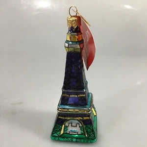 Adorno de Vidrio Torre Eiffel Landmark Creations 5.25" NUEVO en Caja Hecho en Polonia - Imagen 1 de 7