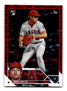 2023 Topps Update Ben Joyce Rookie RC #US195 (Red Ice Foil Parallel 116/199)
