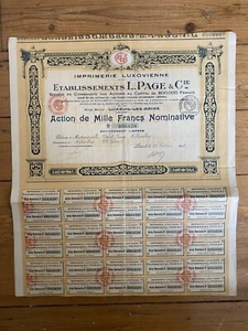 L. PAGE, Imprimerie (LUXEUIL LES BAINS 70) (L) - Picture 1 of 1