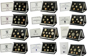  ROYAL MINT PROOF SETS BLUE DELUXE 1983 TO 1999 BIRTHDAY PRESENT COIN YEAR SETS - Picture 1 of 18