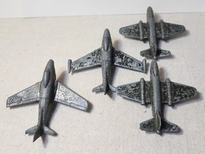 Vintage Set of 4 Midgetoy Military Airplanes. All Original. Played with Conditio - Picture 1 of 8
