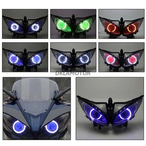 Assembly Headlight Headlamp Projector Angel Devil Eyes For Yamaha FZ6S 2003-2009 - Picture 1 of 66