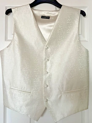 Mens Debenhams "Black Tie Range" Ivory Waistcoat - Size L (Approx 40" chest) - Image 1 of 3