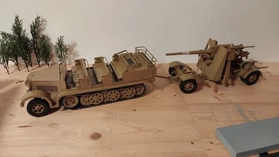 Sd. Kfz. 7 8 Tonner Zugmaschine + 8,8cm Flak 18 1:16 RC Modell - Bild 1 von 4