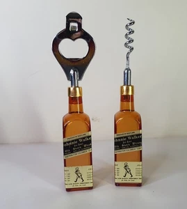 Vintage Johnnie Walker Whiskey Bar Tool Set Cork Screw Bottle Cap Opener - Foto 1 di 7