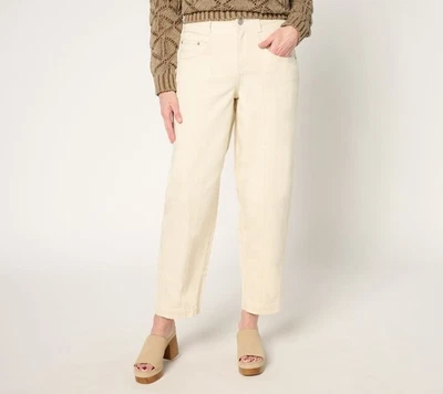 LOGO by Lori Goldstein Women's Plus Sz Pants 18 Regular Color White A683886 - Image 1 of 4