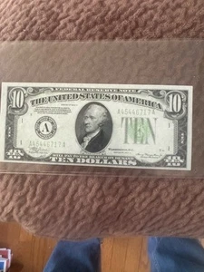 1934 A 10 DOLLAR FEDERAL RESERVE**NICE CRISPY BOSTON NOTE - Picture 1 of 1