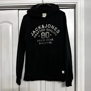 Sudadera con capucha Jack & Jones para hombre calce relajado mezcla de algodón manga larga - Imagen 1 de 8