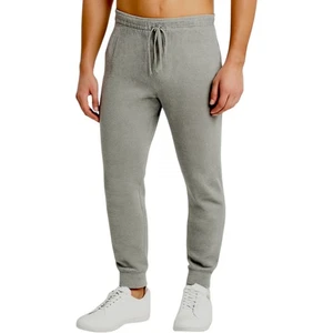 Pantalones deportivos premium de vellón ecológicos (gris oscuro) talla XL de ropa alternativa para hombre - Imagen 1 de 4