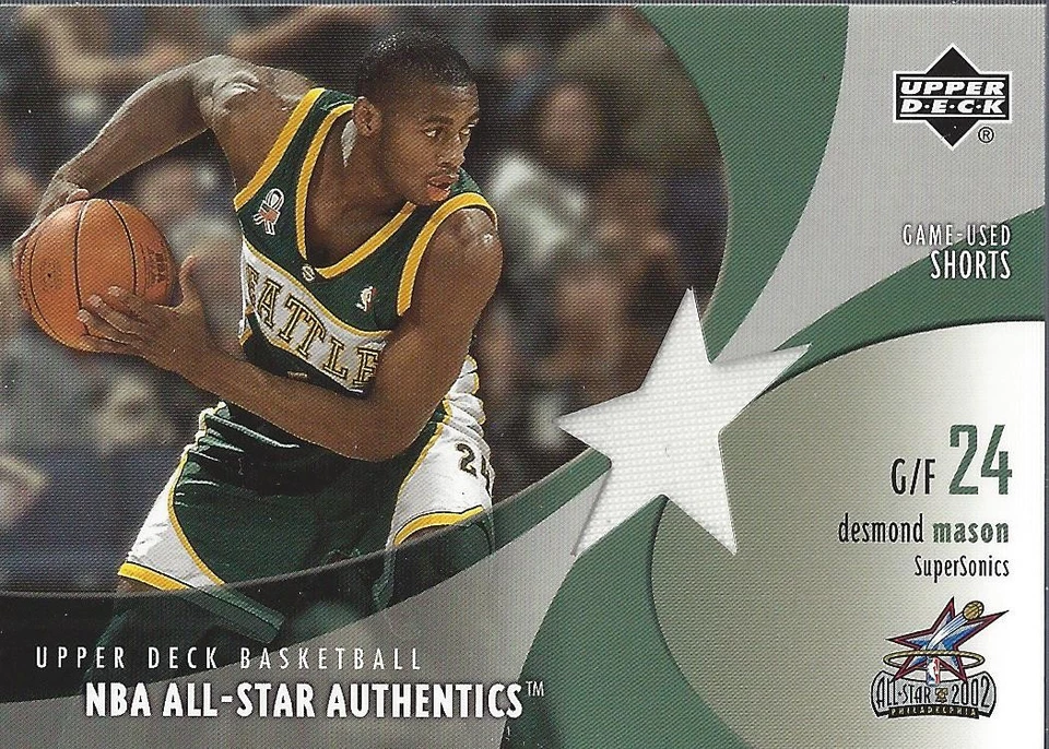 2002-03 Upper Deck All-Star Authentics Shorts #DMAS Desmond Mason - BSK - Image 1 of 2