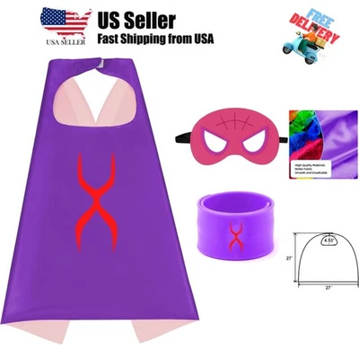 Capas de Vestir para Niños Capa de Superhéroe con Máscara y Cintura Halloween Cos... Foto 1 de 4