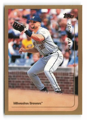 1999 Topps #307 John Jaha Milwaukee Brewers - Image 1 of 2
