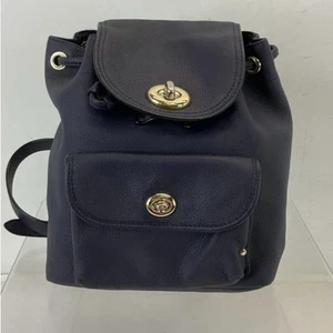 Coach Blue Mini Turnlock Rucksack - Picture 1 of 7