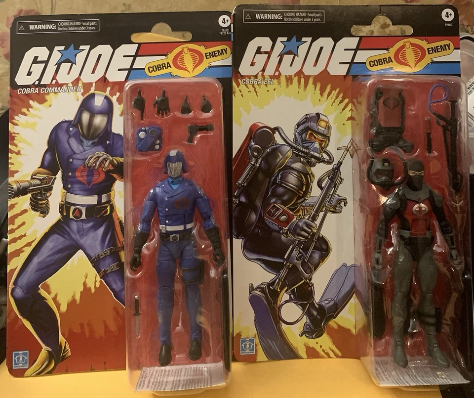 Lote de 7 figuras GI Joe SGT Slaughter Cobra Commander y anguila Snow Servant Beach Head Foto 1 de 4