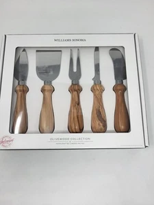 Williams Sonoma Set 5 Pezzi Coltelli Formaggio Legno di Olivo Italia Salumi - Foto 1 di 10
