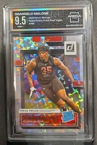 2022 PANINI DONRUSS DEANGELO MALONE #386 RR RC FALCONS 386 GRADED ARENA CLUB 9.5 - Picture 1 of 3