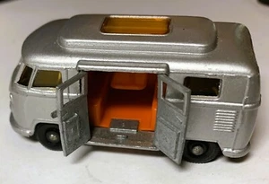1967 Vintage England Lesney Matchbox No 34 VW Volkswagen Camper Van Silver NM - Picture 1 of 19