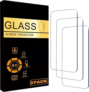3 Pack Tempered Glass Screen Protector for iPhone 15 Plus/iPhone 15 Pro Max - Picture 1 of 6