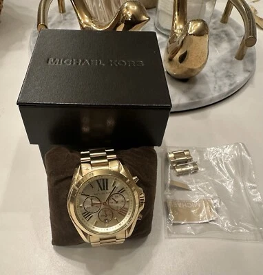 Reloj de pulsera Michael Kors MK5605 Bradshaw tono dorado cronógrafo esfera 43 mm unisex, Foto 1 de 3