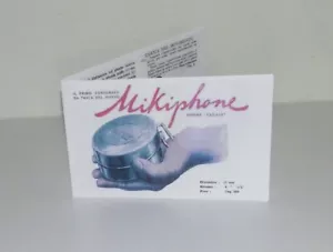 Mikiphone Pocket Phonograph Gramophone ITALIAN Instruction Manual Reproduction - Picture 1 of 7