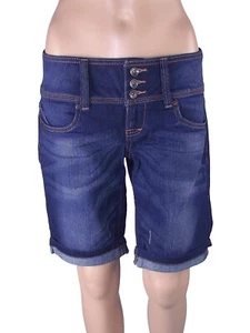 72d Oviesse Ovs Bermuda Jeans Donna Blu Denim Scuro It 44 Eu 40 W 30 L Large - Picture 1 of 9