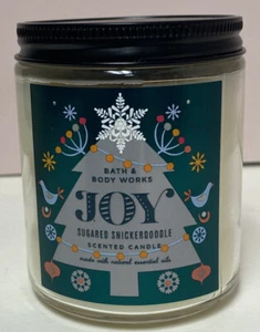 (1) Bath Body Works JOY SUGARED SNICKERDOODLE 7 OZ Single Wick Candle New - Picture 1 of 5