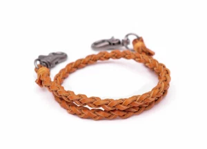 22" Trigger Braided Leather Rocker Biker Jean Keychains Key Wallet Chain Mens - Picture 1 of 8