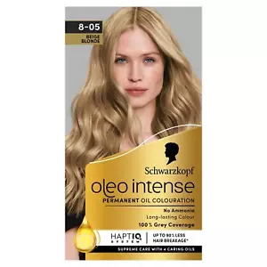 Schwarzkopf Oleo Intense Permanent Oil Colour Hair Dye 8-05 Beige Blonde - Picture 1 of 5