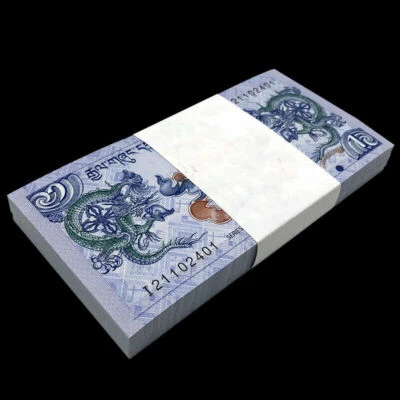 Bhutan 1 Ngultrum, 2013, P-27b, UNC X 100 PCS Bundle Pack - Image 1 of 2