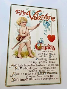 Vintage Postkarte To My Valentine - Bild 1 von 2