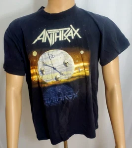 Vintage ANTHRAX Persistence of Time T-Shirt 1990 Brockum SZ. XL Single Stitch. - Picture 1 of 17