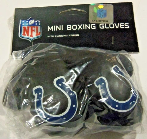 NFL Indianapolis Colts 4 Inch Mini Boxing Gloves for Mirror by Fremont Die Cover