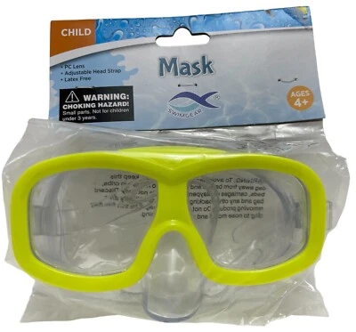 Traje de baño para niños ~ Máscara de natación ~ Talla infantil ~ Amarillo ~ 4+ ~ Nuevo y sellado Foto 1 de 2