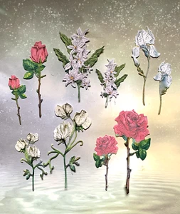GEMISCHTE BLUMENSTANZFORMEN..Highlight Crafts..verschiedene .BLUMEN..,Kartenaufleger (1B) - Bild 1 von 3