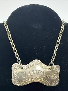 Antike georgische Margaret Binley Sterlingsilber Dekanter Flasche Etikett Champagner - Bild 1 von 7