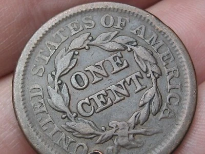 1851 Cabelo trançado centavo grande - Detalhes muito bom estado/muito bom - Imagem 1 de 4