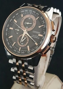 Men's Citizen Eco Drive Chronograph World Time RC Watch.FREE SHIPPING. - Picture 1 of 7