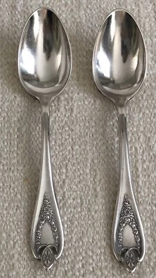 2 Международное серебро 1847 Роджерс старая колония посеребренные 5 7/8» чайные ложки - Изображение 1 из 4