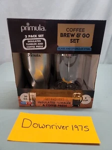 Primula Brew & Go Set Insulated Tumbler and Coffee Press NIB - Picture 1 of 4