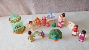 Playmobil Königsfamilie im Schlosspark Einhörner Pfau Fontäne Zubehör - Bild 1 von 3