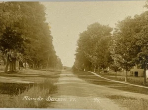 RPPC Main Street Sheldon VT Vermont Photo Postcard 1916 - Picture 1 of 4