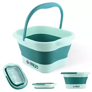 Collapsible Foot Soaking Tub with Acupressure Massage Points, Teal (AWA) - Picture 1 of 6