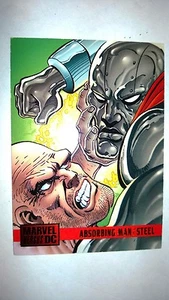 MARVEL VERSUS DC 1995 BASE CARD #81 ABSORBING MAN VS STEEL - Picture 1 of 2