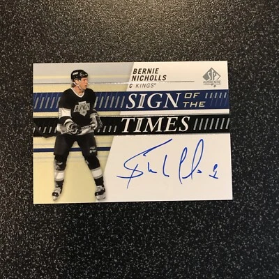 2019-20 SP Authentic Bernie Nicholls Sign Of The Times Auto #SOTT-BN Kings - Image 1 of 2