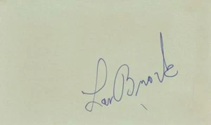 LOU BROCK Signed 3x5 Index Card COA - Picture 1 of 1